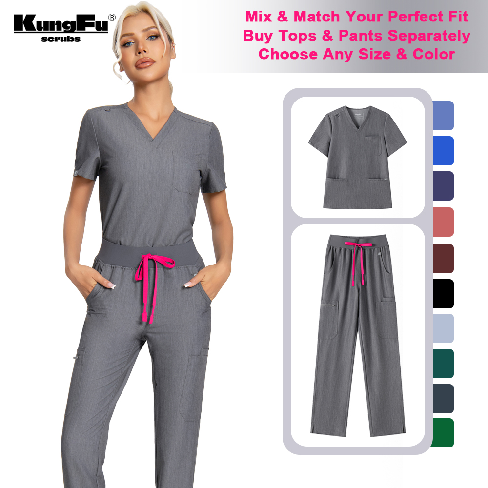 Medical Lab Uniform - KUNGFU SCRUBS Damskie bluzy medyczne, uniformy