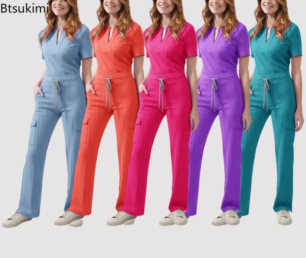 Medical Lab Uniform - Medyczny strój medyczny damski, komplet pielęgniarski,