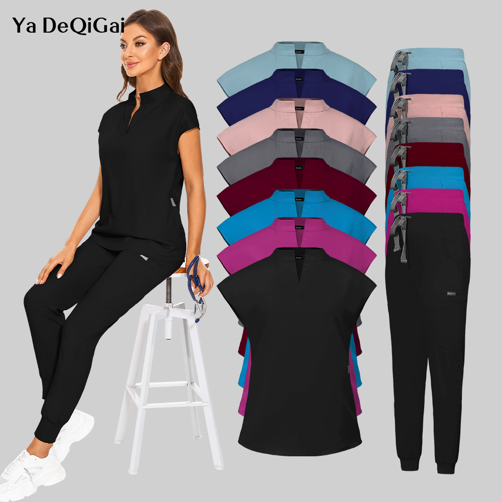 Plus Size Scrubs Set Women Med – Medical Lab Uniform recenzja i cena